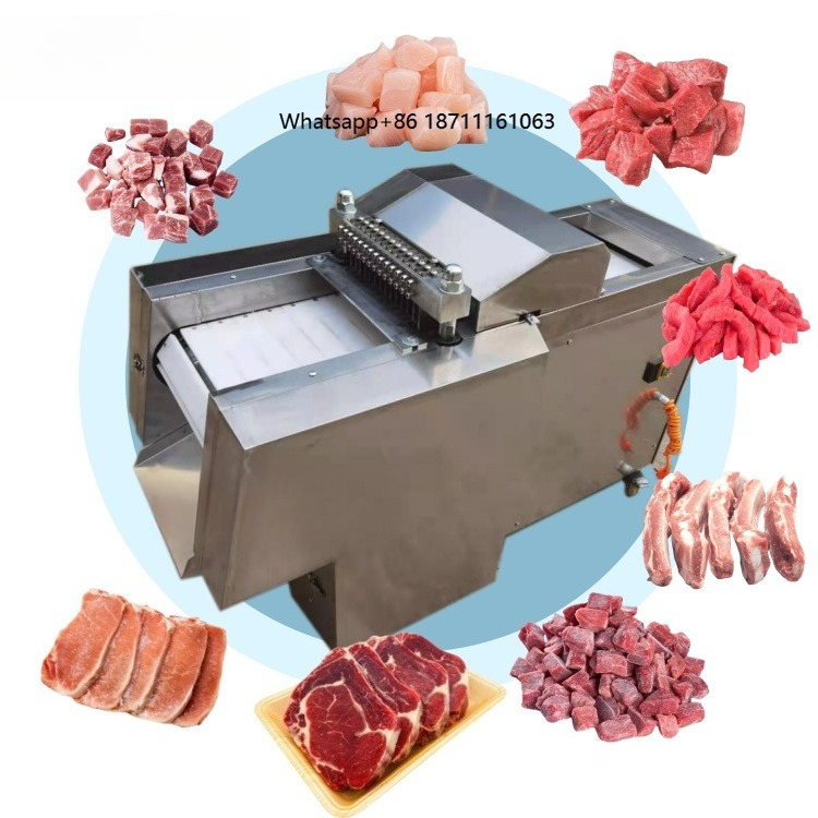 Meat Slicer Machine - Anpassbare Rind- und Hühnerfleisch-Schneidemaschine, Fleischwürfelschneider, Gefrierfleisch-Schneider,