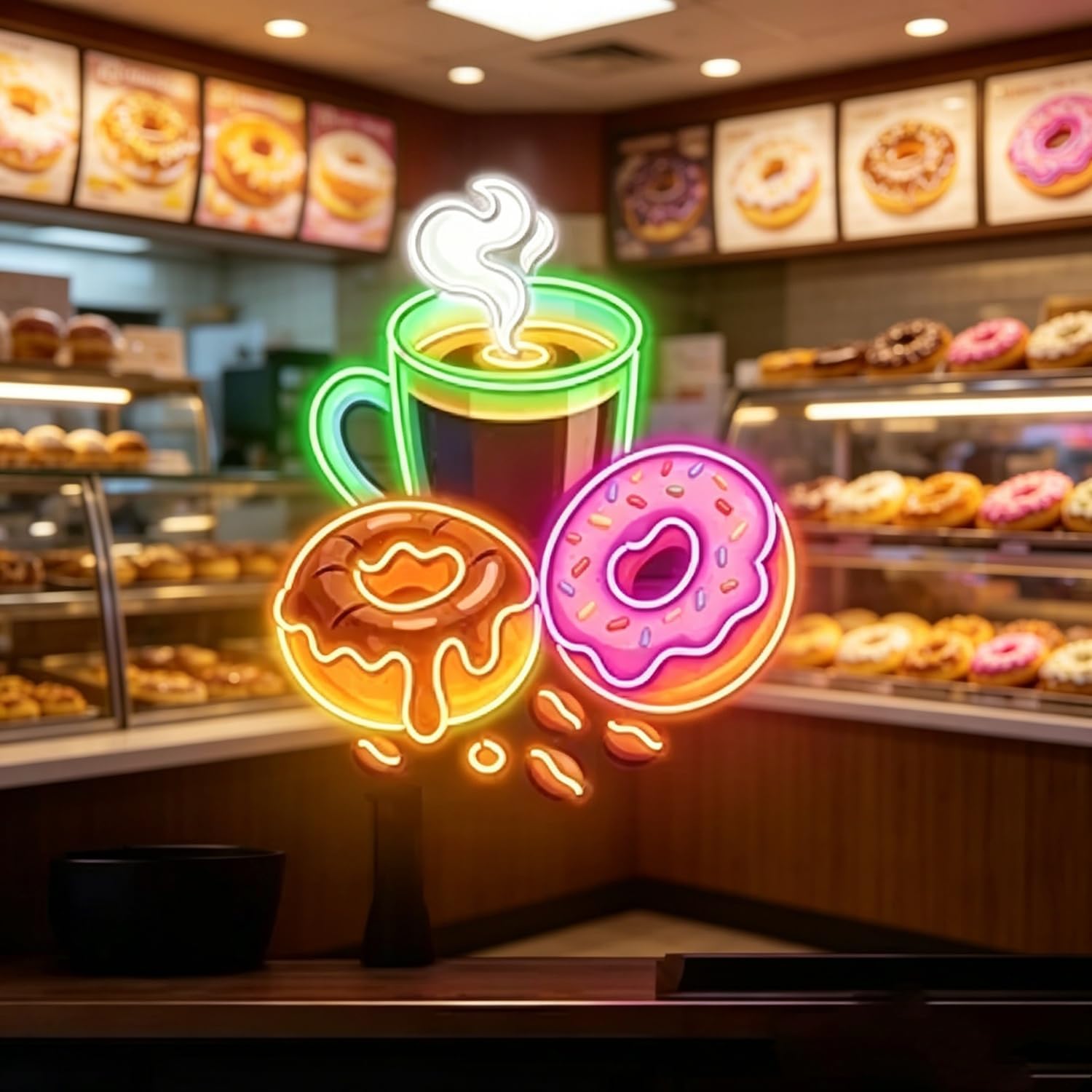 Donuts LED-Neonschild USB-betr – Commercial Kitchen Store Bewertung und Preis