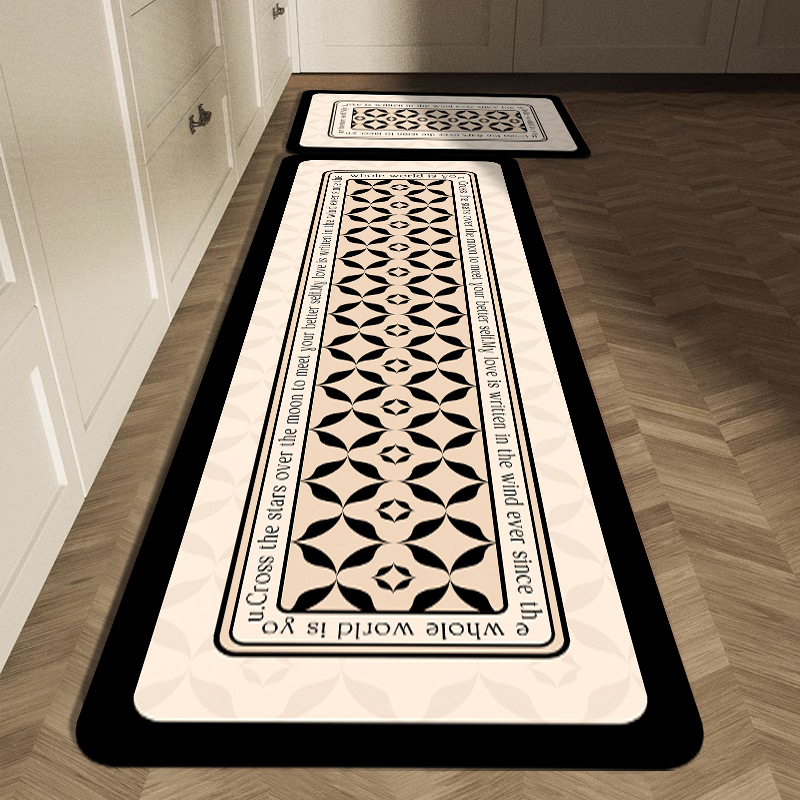 Schwarz-weißes geometrisches F – Commercial Kitchen Tile Flooring Bewertung und Preis
