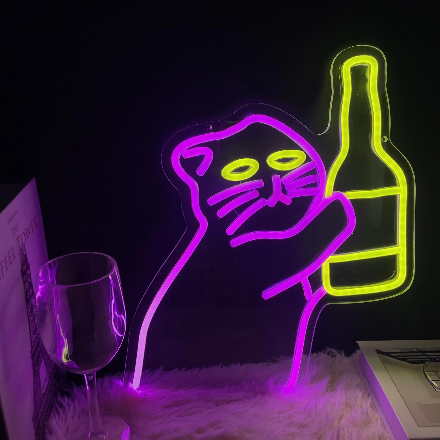 Katzen-Flaschen-Neon-Schild fü – Commercial Kitchen Store Bewertung und Preis
