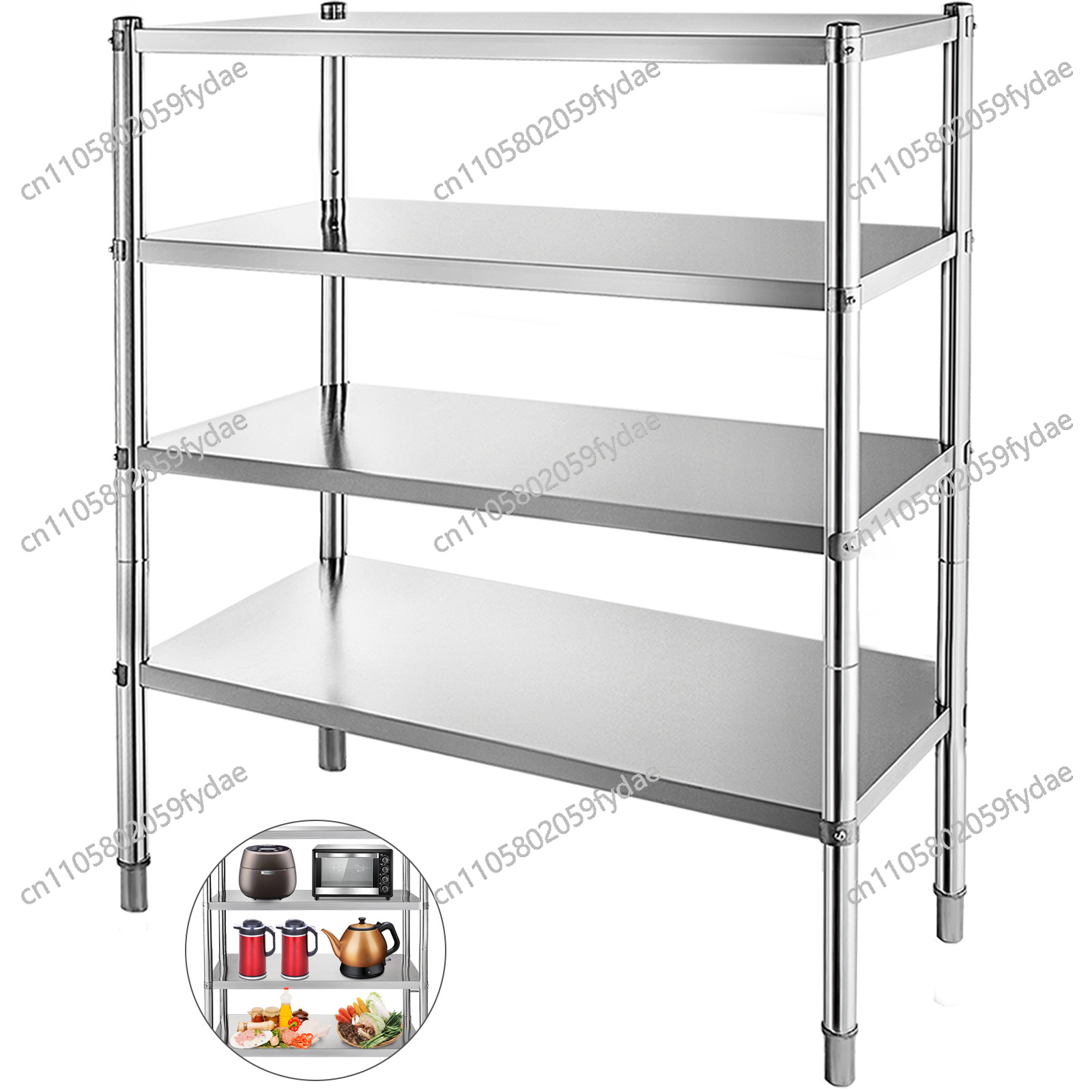 4-stöckiges Edelstahl-Lagerreg – Commercial Kitchen Store Bewertung und Preis